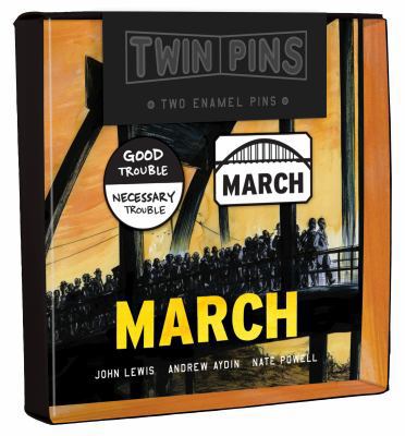 March Twin Pins: Two Enamel Pins 1452167451 Book Cover
