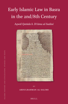Early Islamic Law in Basra in The 2nd/8th Century [Arabic] 9004339477 Book Cover