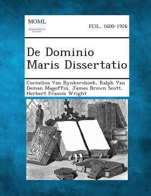 de Dominio Maris Dissertatio 1289358370 Book Cover