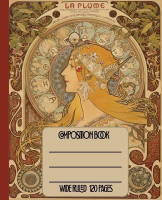 Wide Ruled Composition Book: Beautiful Vintage Art Deco Astrology Themed Cover will keep your notebook pretty while you get your stars aligned at ... too! (Art Deco Composition Collection)