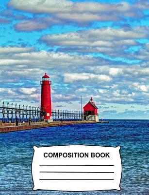 Lighthouse Composition Book: Graph Paper 4x4 Oc... 1726344967 Book Cover