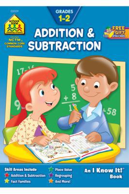 School Zone Addition & Subtraction Workbook: 32... 0938256297 Book Cover