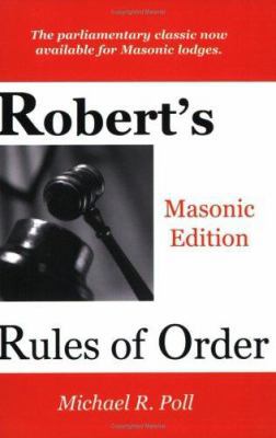 Robert's Rules of Order: Masonic 1887560076 Book Cover