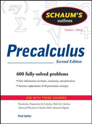 Schaum's Outlines Precalculus 0071508643 Book Cover