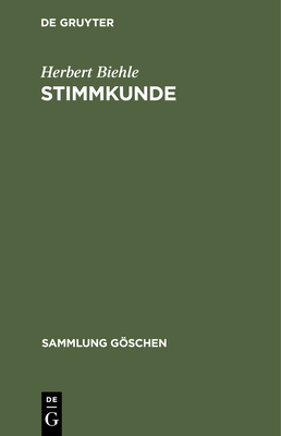 Stimmkunde: Für Redner, Schauspieler, Sänger Un... [German] 3112310322 Book Cover