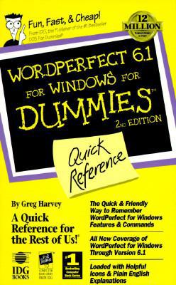 Wordperfect 6.1 for Windows for Dummies: Quick ... 1568849664 Book Cover