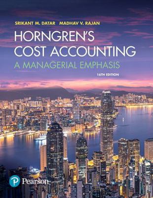Horngren's Cost Accounting: A Managerial Emphasis 0134475585 Book Cover