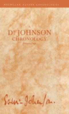 A Dr Johnson Chronology 0333459164 Book Cover
