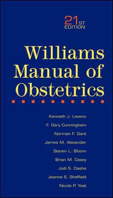 Williams Manual of Obstetrics 0071372156 Book Cover