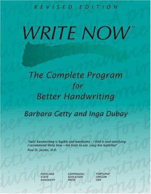 Write Now: The Complete Program For Better Hand... 0876781180 Book Cover