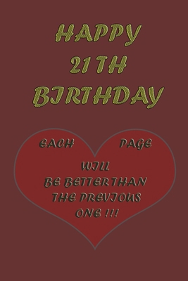 Happy 21th Birthday: Each page will be better t... B084113LLB Book Cover