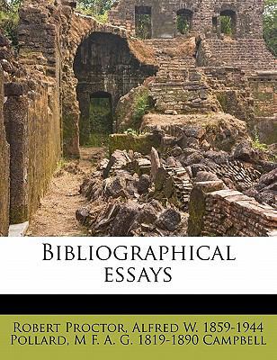 Bibliographical Essays 1172890919 Book Cover