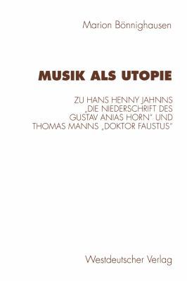 Musik ALS Utopie: Zum Philosophisch-Ästhetische... [German] 3531129600 Book Cover