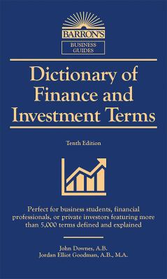 Dictionary of Finance and Investment Terms: Mor... 1438010443 Book Cover