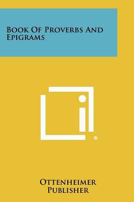 Book Of Proverbs And Epigrams 1258288222 Book Cover