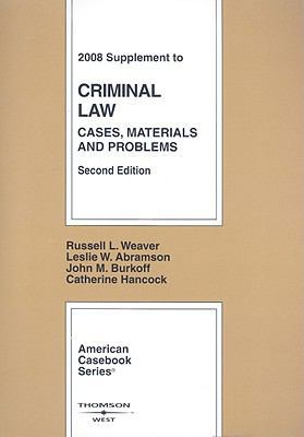 Criminal Law: Cases, Materials and Problems, 2d... 0314190643 Book Cover