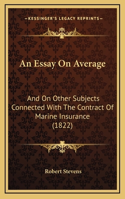 An Essay On Average: And On Other Subjects Conn... 1166537285 Book Cover