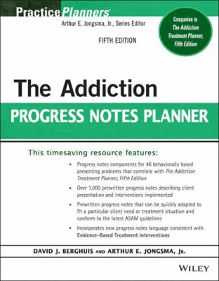 The Addiction Progress Notes Planner 1118542967 Book Cover