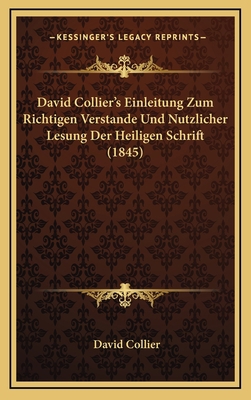 David Collier's Einleitung Zum Richtigen Versta... [German] 116796764X Book Cover