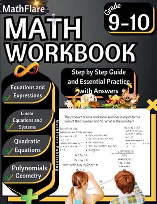 MathFlare - Math Workbook 9th and 10th Grade: M... B0D2J8PRBF Book Cover