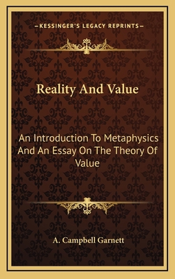 Reality And Value: An Introduction To Metaphysi... 1164501526 Book Cover
