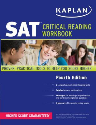 Kaplan SAT Critical Reading Workbook 1419550691 Book Cover