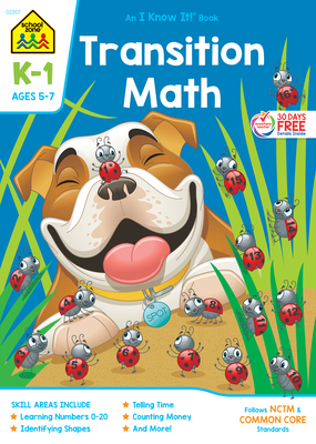 School Zone Transition Math Grades K-1 Workbook B0072OFEQC Book Cover