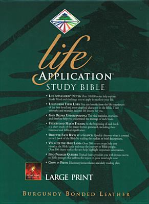 Life Application Study Bible-Nlt-Large Print [Large Print] 0842343571 Book Cover
