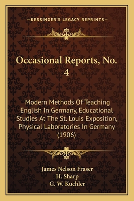 Occasional Reports, No. 4: Modern Methods Of Te... 1164885308 Book Cover