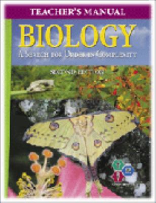 teacher-s-manual-biology-a-search-for-order-in-... B007RCFBTY Book Cover