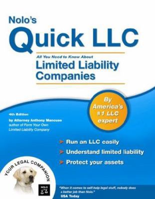 Nolo's Quick LLC: All You Need to Know about Li... 1413305652 Book Cover