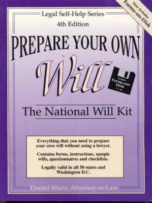 Prepare Your Own Will (book and disk): The Nati... 0935755241 Book Cover