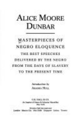 Masterpieces of Negro Eloquence: The Best Speec... 0783814240 Book Cover