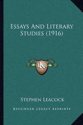Essays And Literary Studies (1916) 1164028871 Book Cover