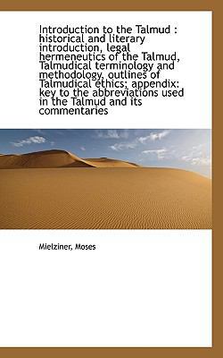 Introduction to the Talmud 1113432675 Book Cover
