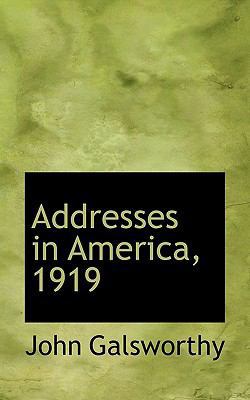 Addresses in America, 1919 1116277514 Book Cover