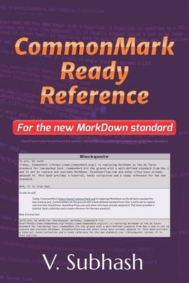 CommonMark Ready Reference: MarkDown tutorial a... B08BWFVTJ4 Book Cover