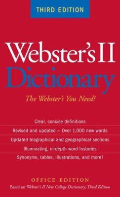 Webster's II Dictionary 0618552057 Book Cover