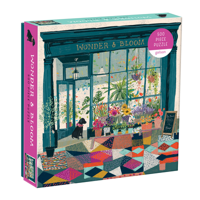 Galison Wonder & Bloom Puzzle, 500 Pieces, 20”x20” – Brightly Colored Scene of a Welcoming Local Plant Shop – Challenging, Perfect for Family Fun