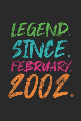 Legend Since February 2002: Birthday Gift and Anniversary Gift for Wife Women And Men - Graph Paper Journal (6" X 9" - 120 Pages/ 5 Squares per inch)