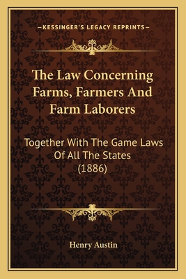 The Law Concerning Farms, Farmers And Farm Labo... 1167215184 Book Cover