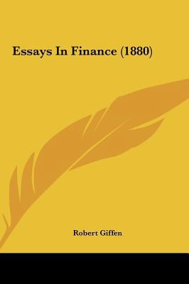 Essays in Finance (1880) 1161781048 Book Cover