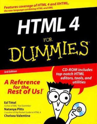 HTML 4 for Dummies [With CDROM] 0764507230 Book Cover