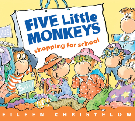 Five Little Monkeys Shopping for School 1328612864 Book Cover