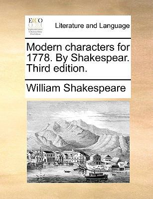 Modern Characters for 1778. by Shakespear. Thir... 1170769217 Book Cover