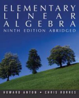 Elementary Linear Algebra 0470837241 Book Cover