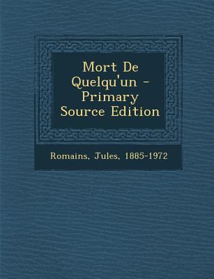 Mort De Quelqu'un [French] 1293694800 Book Cover