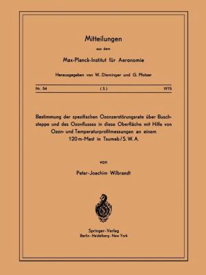 Bestimmung Der Spezifischen Ozonzerstörungsrate... [German] 3540074376 Book Cover