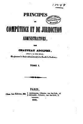 Principes de Compétence et de Juridiction Admin... [French] 1535068914 Book Cover