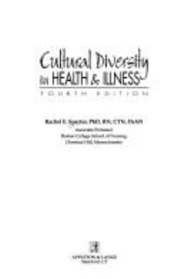 Cultural Diversity in Health & Illness B001JJILIE Book Cover